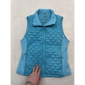 L.L. Bean Thinsulate Blue Quilted Sleeveless Full Zip Puffer Vest Women's Size M